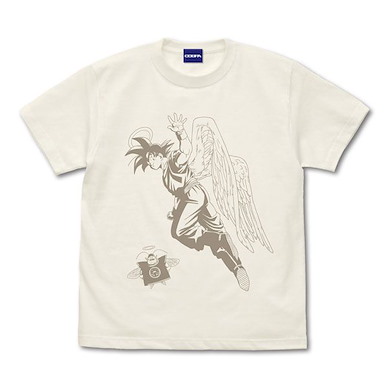 龍珠 (細碼)「界王 + 孫悟空」天使 香草白 T-Shirt Son Goku (Angel) and King Kai T-Shirt /VANILLA WHITE-S【Dragon Ball】
