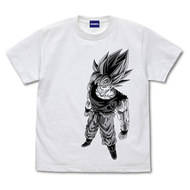 龍珠 (加大)「孫悟空」超級撒亞人 白色 T-Shirt Super Saiyan Son Goku T-Shirt /WHITE-XL【Dragon Ball】