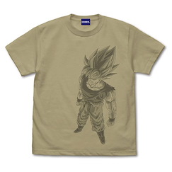 龍珠 (大碼)「孫悟空」超級撒亞人 深卡其色 T-Shirt Super Saiyan Son Goku T-Shirt /SAND KHAKI-L【Dragon Ball】