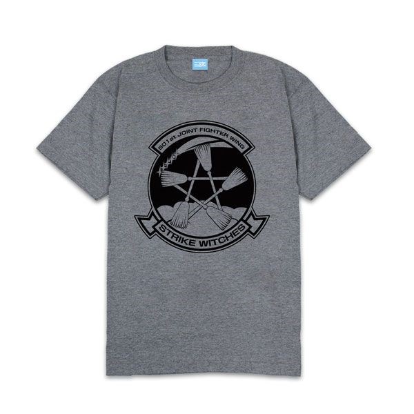 強襲魔女系列 : 日版 (大碼)「第501統合戰鬥航空團」混合灰色 厚料 T-Shirt