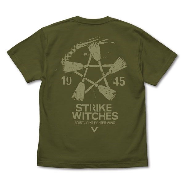 強襲魔女系列 : 日版 (大碼)「第501統合戰鬥航空團」墨綠色 T-Shirt