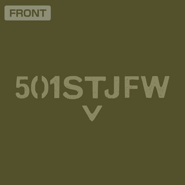 強襲魔女系列 : 日版 (大碼)「第501統合戰鬥航空團」墨綠色 T-Shirt