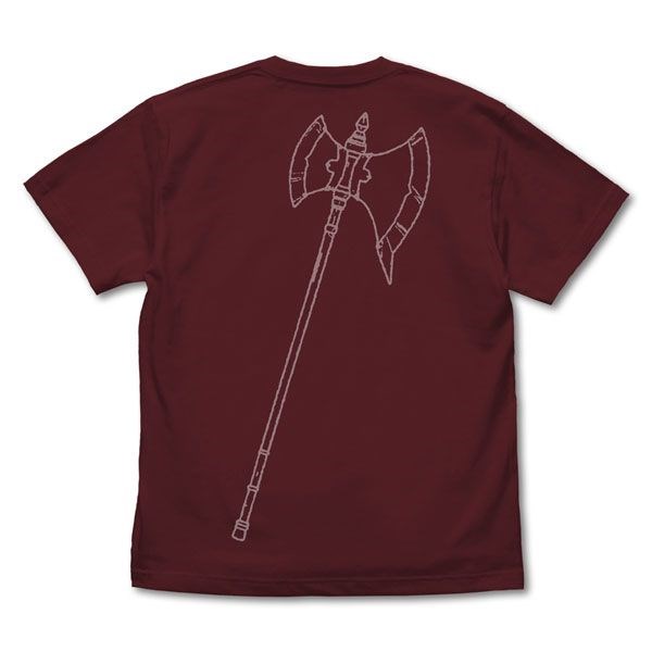 葬送的芙莉蓮 : 日版 (加大)「修塔爾克」斧頭 酒紅色 T-Shirt