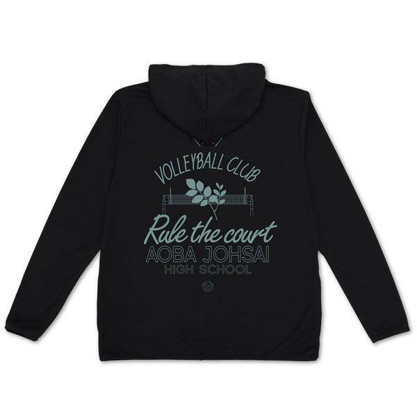 排球少年!! : 日版 (大碼)「青葉城西高校」Volleyball Club 黑色 薄身 外套