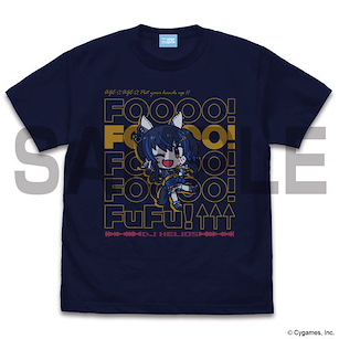 賽馬娘Pretty Derby (加大)「大德日神」FOOOO! FUFU!↑↑↑深藍色 T-Shirt Daitaku Helios Age Age Put your hands up!! T-Shirt /NAVY-XL【Uma Musume Pretty Derby】