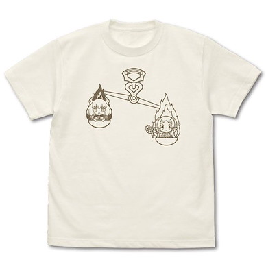 葬送的芙莉蓮 (加大)「芙莉蓮 + 阿烏拉」服従の天秤 香草白 T-Shirt Scales of Obedience T-Shirt /VANILLA WHITE-XL【Frieren】