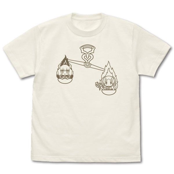 葬送的芙莉蓮 : 日版 (細碼)「芙莉蓮 + 阿烏拉」服従の天秤 香草白 T-Shirt