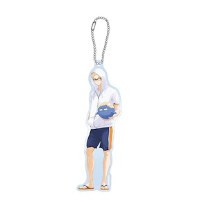 排球少年!! 「月島螢」沙灘球 Ver. 亞克力匙扣 Acrylic Key Chain Beach Ball Ver. Tsukishima Kei【Haikyu!!】