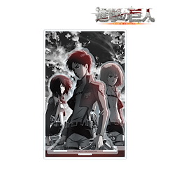 進擊的巨人 「艾倫 + 米卡莎 + 阿爾敏」亞克力背景企牌 Eren & Mikasa & Armin Acrylic Diorama【Attack on Titan】