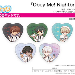 Obey Me！ Obey Me！Nightbringer 心形徽章 02 白色情人節 Ver. (5 個入) Heart Can Badge 02 White Day Ver. (Retro Art Illustration) (5 Pieces)【Obey Me!】