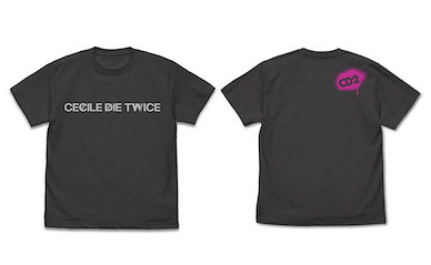 龍與魔女 (細碼)「CECILE DIE TWICE」墨黑色 T-Shirt CECILE DIE TWICE Logo T-Shirt /SUMI-S【Burn the Witch】
