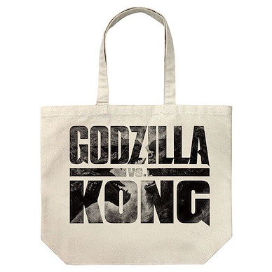 電影系列 「GODZILLA VS. KONG」米白 大容量 手提袋 Godzilla vs Kong Logo Large Tote Bag /NATURAL【Movie Series】