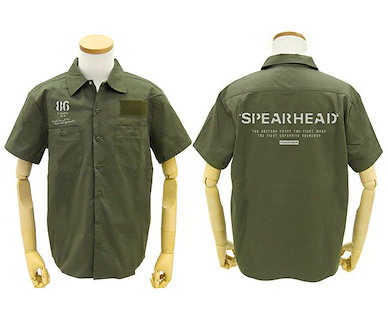 86－不存在的戰區－ (中碼)「先鋒部隊」墨綠色 工作襯衫 Spearhead Squad Patch Base Work Shirt /MOSS-M【86 -Eighty Six-】