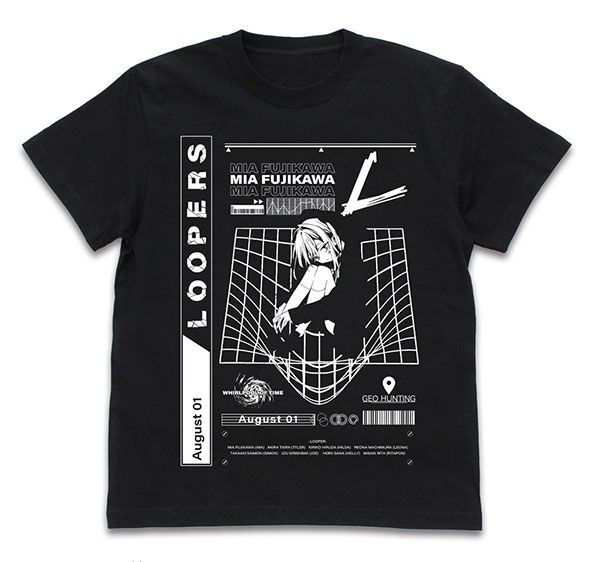 LOOPERS : 日版 (大碼)「美亞」黑色 T-Shirt