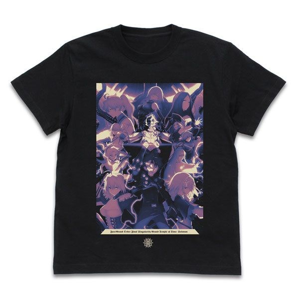 Fate系列 : 日版 (大碼)「Fate/Grand Order 終局特異點冠位時間神殿所羅門」黑色 T-Shirt