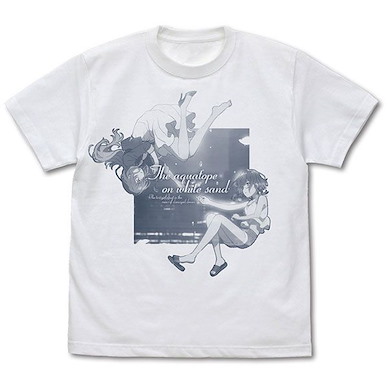 白沙的Aquatope (中碼)「海咲野空空琉 + 宮澤風花」白色 T-Shirt Kukuru & Fuka Aquarium T-Shirt /WHITE-M【The Aquatope on White Sand】