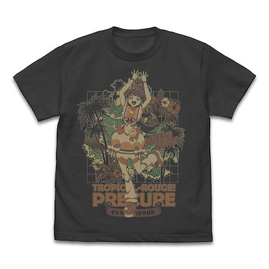 光之美少女系列 (大碼)「一之瀨實 / 水果天使」墨黑色 T-Shirt Cure Papaya T-Shirt /SUMI-L【Pretty Cure Series】