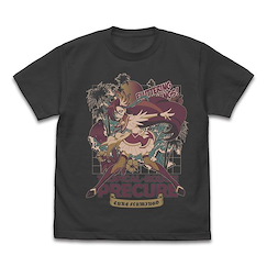 光之美少女系列 (大碼)「瀧澤飛鳥 / 紅鶴天使」墨黑色 T-Shirt Cure Flamingo T-Shirt /SUMI-L【Pretty Cure Series】