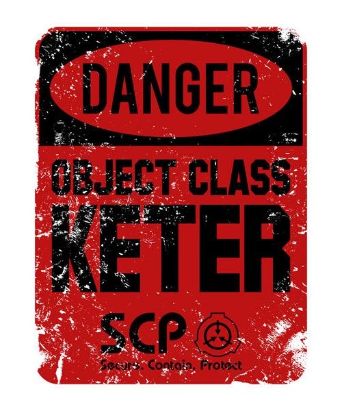 SCP基金會 : 日版 (大碼)「KETER」白色 T-Shirt