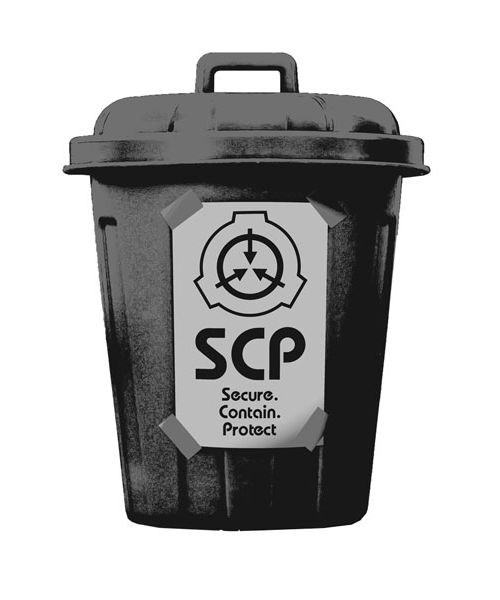 SCP基金會 : 日版 (大碼)「垃圾桶」白色 T-Shirt