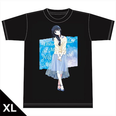 魔法科高中的劣等生系列 (加大)「司波深雪」來訪者篇 黑色 T-Shirt Mahouka Koukou no Rettousei Raihosha Hen T-Shirt [Miyuki Shiba] XL Size【The Irregular at Magic High School】