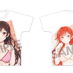 出租女友 (加大)「水原千鶴」水著Ver. 全彩 T-Shirt Full Graphic T-Shirt Chizuru Mizuhara Swimsuit ver. XL Size【Rent-A-Girlfriend】