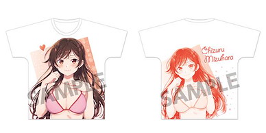 出租女友 (加大)「水原千鶴」水著Ver. 全彩 T-Shirt Full Graphic T-Shirt Chizuru Mizuhara Swimsuit ver. XL Size【Rent-A-Girlfriend】