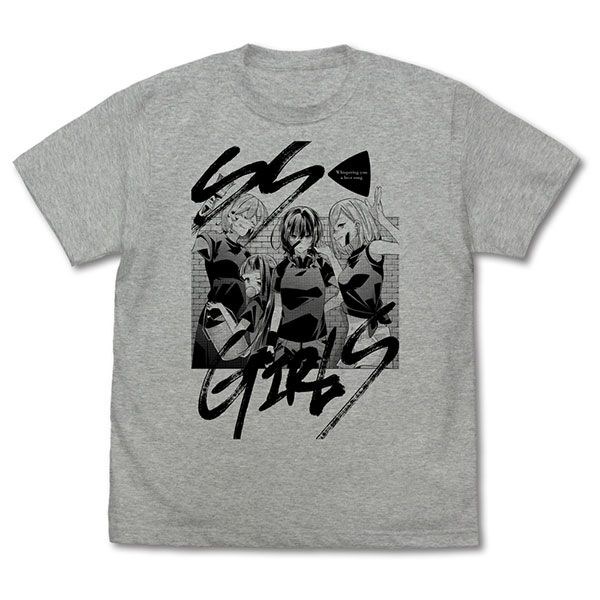 戀語輕唱 : 日版 (細碼)「GIRLS」混合灰色 T-Shirt
