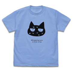 戀語輕唱 (細碼)「貓咪」粉藍色 T-Shirt Neko T-Shirt /SAX-S【Whisper Me a Love Song】