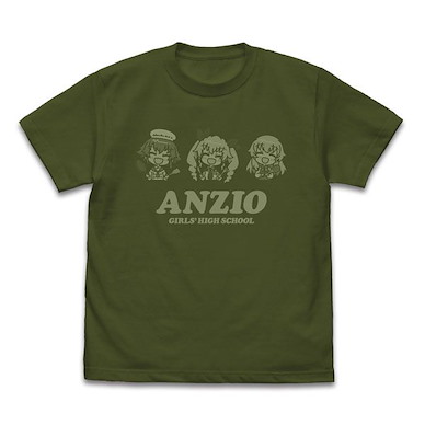 少女與戰車 (中碼)「安齊奧高中」墨綠色 T-Shirt Anzio High School T-Shirt /MOSS-M【Girls and Panzer】