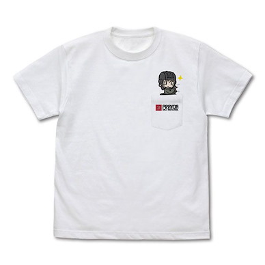 少女與戰車 (細碼)「卡秋莎」皮影戲 帶口袋 白色 T-Shirt Shadow Puppet Katyusha Full Color Pocket T-Shirt /WHITE-S【Girls and Panzer】