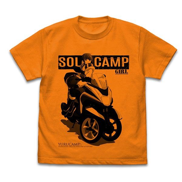 搖曳露營△ : 日版 (加大)「志摩凜」三輪摩托車 橙色 T-Shirt
