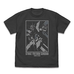 機動戰士高達系列 (大碼)「ZGMF-X20A 突擊自由高達」墨黑色 T-Shirt Strike Freedom Gundam T-Shirt /SUMI-L【Mobile Suit Gundam Series】