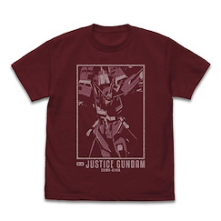 機動戰士高達系列 (加大)「ZGMF-X19A 無限正義高達」酒紅色 T-Shirt Infinite Justice Gundam T-Shirt /BURGUNDY-XL【Mobile Suit Gundam Series】