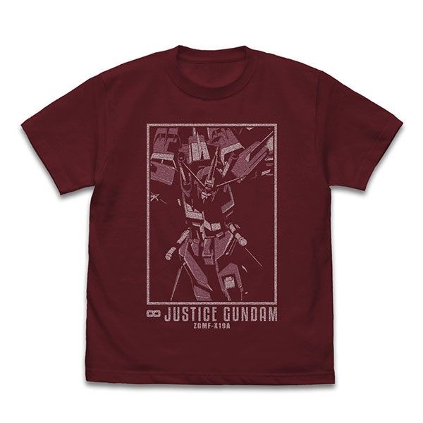 機動戰士高達系列 : 日版 (中碼)「ZGMF-X19A 無限正義高達」酒紅色 T-Shirt