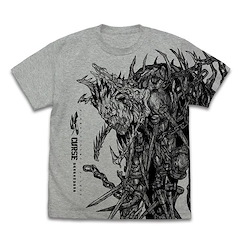 異獸魔都 : 日版 (加大)「呪」混合灰色 T-Shirt