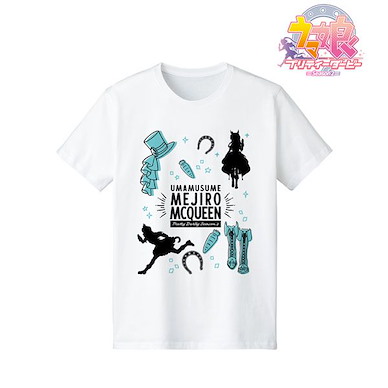 賽馬娘Pretty Derby (加大)「目白麥昆」LineArt 男裝 白色 T-Shirt TV Anime Mejiro McQueen Line Art T-Shirt Men's XL【Uma Musume Pretty Derby】