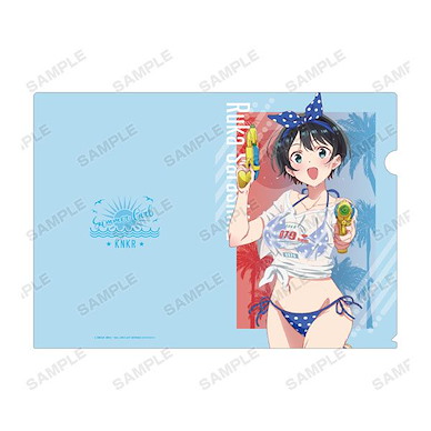 出租女友 「更科瑠夏」沙灘水槍 Ver. A4 文件套 TV Anime New Illustration Ruka Sarashina Beach Date ver. Clear File【Rent-A-Girlfriend】