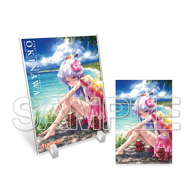 天使的脈動 「立華奏」旅する天使 ~沖繩縣~ 亞克力板 + 明信片 Acrylic Stand & Postcard Set Kanade Tachibana Okinawa Ver.【Angel Beats!】
