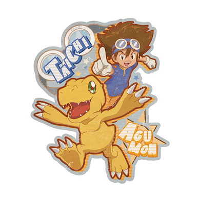 數碼暴龍系列 「八神太一 + 亞古獸」行李箱 貼紙 Travel Sticker 1 Yagami Taichi & Agumon【Digimon Series】