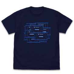 我獨自升級 : 日版 (大碼) 系統升級面板 深藍色 T-Shirt