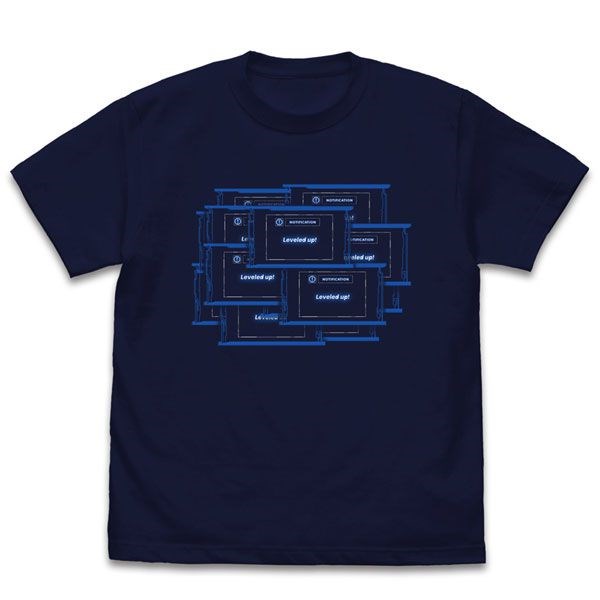 我獨自升級 : 日版 (細碼) 系統升級面板 深藍色 T-Shirt