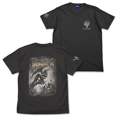 霸邪的封印 (大碼) 遊戲封面 墨黑色 T-Shirt T-Shirt /SUMI-L【Miracle Warriors: Seal of the Dark Lord】