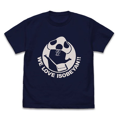 DEAD DEAD DEMON'S DEDEDEDE DESTRUCTION 惡魔的破壞 (大碼)「哆啦B夢」WE LOVE ISOBEYAN!! 深藍色 T-Shirt WE LOVE Isobeyan T-Shirt /NAVY-L【Dead Dead Demon's Dededede Destruction】