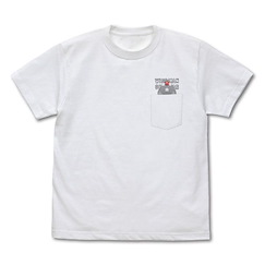 佐佐木與文鳥小嗶 (大碼)「小嗶」白色 T-Shirt Pichan Pocket T-Shirt /WHITE-L【Sasaki and Peeps】