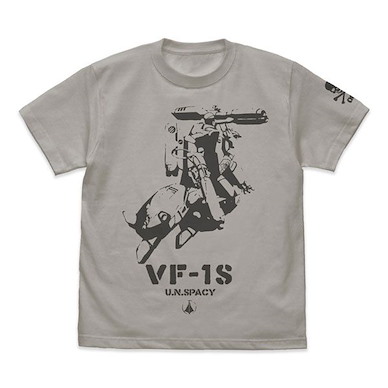 超時空要塞 (大碼) 超時空要塞 可曾記得愛 VF-1S 淺灰 T-Shirt VF-1S Strike Valkyrie T-Shirt /LIGHT GRAY-L Macross: Do You Remember Love?【Macross】