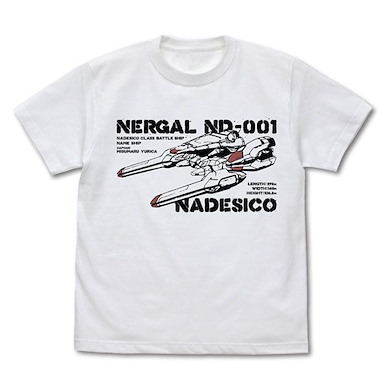 機動戰艦 (中碼)「實驗戰艦ND-001撫子號」白色 T-Shirt Nadesico Class No.1 Ship "Nadesico" T-Shirt /WHITE-M【Martian Successor Nadesico】