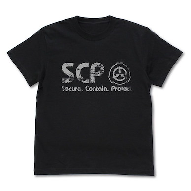 SCP基金會 (細碼) SCP財團 職員長年穿著標誌 黑色 T-Shirt Vintage Logo T-Shirt /BLACK-S【SCP Foundation】
