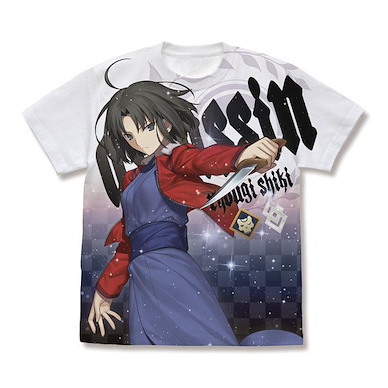 Fate系列 (加大)「両儀式」全彩 白色 T-Shirt Assassin/Shiki Ryougi Full Graphic T-Shirt /WHITE-XL【Fate Series】
