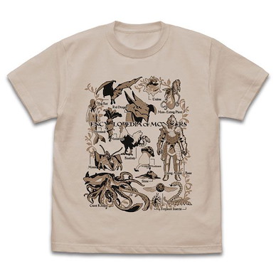 迷宮飯 (加大) 魔物圖鑑 深米色 T-Shirt Encyclopedia of Monsters T-Shirt /SAND BEIGE-XL【Delicious in Dungeon】